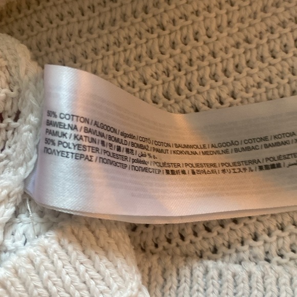 Mango Crochet Mini Dress Cutout Cotton Blend Swim Coverup Off White Size 4 S - Picture 6 of 12